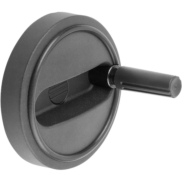Handwheel D1=125, Reamed Hole D2=16H7, W.Transv.Bore D7=M06, Size:3, Plastic, Comp: Plastic,